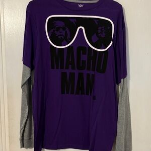 WWE Purple Macho Man Long Sleeve Shirt